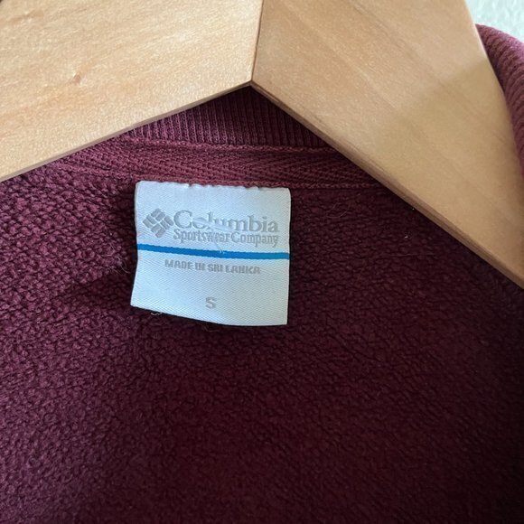 Columbia Full Zip Up Jacket Burgundy Athletic Womens Size S Pockets - Picture 2 of 4